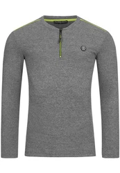 RedBridge Langarmshirt Sportlicher Look Grau/Dunkelgrau