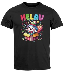 MoonWorks Print-Shirt Herren T-Shirt Fasching Karneval Clown Alaaf Helau Verkleidung 