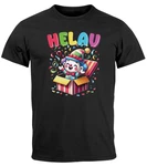MoonWorks Print-Shirt Herren T-Shirt Fasching Karneval Clown Alaaf Helau Verkleidung 