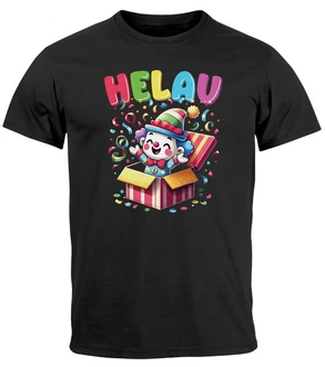MoonWorks Print-Shirt Herren T-Shirt Fasching Karneval Clown Alaaf Helau Verkleidung