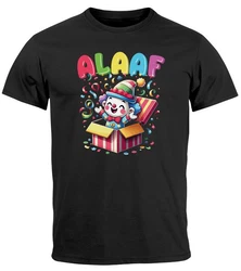 MoonWorks Print-Shirt Herren T-Shirt Fasching Karneval Clown Alaaf Helau Verkleidung 