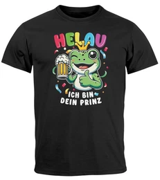 Print-Shirt Herren T-Shirt Fasching Karneval Kostm-Ersatz Verkleidung Helau ich mit Print