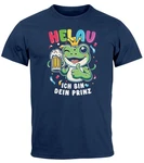 MoonWorks Herren T-Shirt Fasching Karneval Kostüm-Ersatz Verkleidung Helau Blau/Dunkelblau/Hellblau/Lila/Pastell