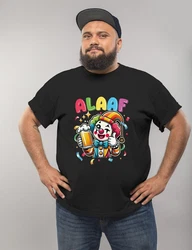 MoonWorks Print-Shirt Herren T-Shirt Fasching Karneval Clown Alaaf Helau Verkleidung Schwarz/Dunkelrot/Braun/Hellblau/Mischfarben