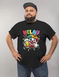 MoonWorks Print-Shirt Herren T-Shirt Fasching Karneval Clown Alaaf Helau Verkleidung Orange/Grün/Blau/Grau/Schwarz/Gelb/Creme/Mischfarben