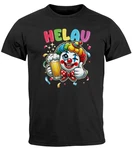 MoonWorks Print-Shirt Herren T-Shirt Fasching Karneval Clown Alaaf Helau Verkleidung Orange/Grün/Blau/Grau/Schwarz/Gelb/Creme/Mischfarben