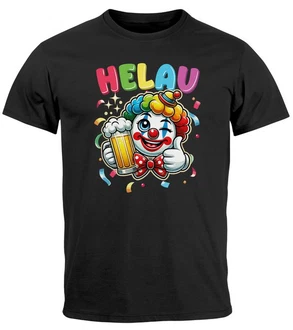 MoonWorks Print-Shirt Herren T-Shirt Fasching Karneval Clown Alaaf Helau Verkleidung