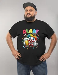 MoonWorks Print-Shirt Herren T-Shirt Fasching Karneval Clown Alaaf Helau Verkleidung Dunkelrot/Schwarz/Weiß/Blau/Rot