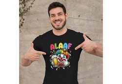 MoonWorks Print-Shirt Herren T-Shirt Fasching Karneval Clown Alaaf Helau Verkleidung Dunkelrot/Schwarz/Weiß/Blau/Rot