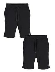 Jack & Jones Shorts JPSTGORDON JJBRAD SWEAT SHORTS  Schwarz/Dunkelgrau