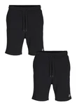 Jack & Jones Shorts JPSTGORDON JJBRAD SWEAT SHORTS  Schwarz/Dunkelgrau