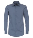 VENTI Hemd unifarben Blau/Dunkelblau/Grau