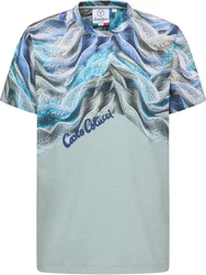 CARLO COLUCCI T-Shirt Donquerque Blau/Grau/Hellblau/Grün