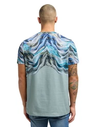 CARLO COLUCCI T-Shirt Donquerque Blau/Grau/Hellblau/Grün