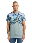 CARLO COLUCCI T-Shirt Donquerque Blau/Grau/Hellblau/Grün