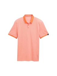 TOM TAILOR Denim Piqu Poloshirt Orange
