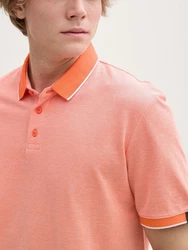 TOM TAILOR Denim Piqu Poloshirt Orange