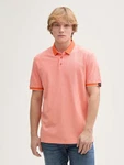 TOM TAILOR Denim Piqu Poloshirt Orange