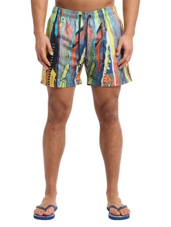 CARLO COLUCCI Shorts Ehart Mischfarben/Beige/Gelb