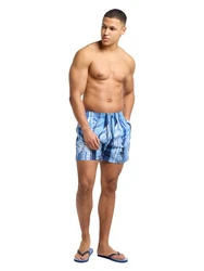 CARLO COLUCCI Shorts Ehart Blau/Gelb/Hellblau