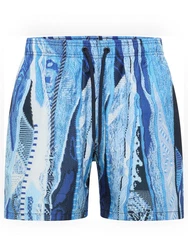 CARLO COLUCCI Shorts Ehart Blau/Gelb/Hellblau