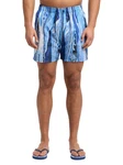 CARLO COLUCCI Shorts Ehart Blau/Gelb/Hellblau