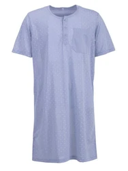 Lucky Nachthemd Kurzarm Blau/Lila/Hellblau/Fliederfarben