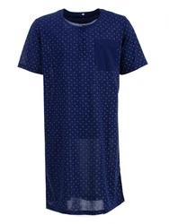 Lucky Nachthemd Kurzarm Dunkelblau/Blau