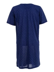 Lucky Nachthemd Kurzarm Dunkelblau/Blau