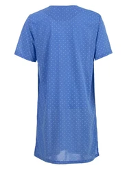 Lucky Nachthemd Kurzarm Blau/Hellblau