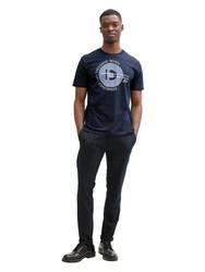 TOM TAILOR DENIM T-Shirt Dunkelblau/Lila