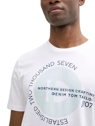 TOM TAILOR DENIM T-Shirt Weiß/Creme