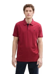 TOM TAILOR Poloshirt Dunkelblau/Rot/Dunkelrot