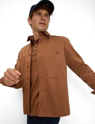 Brax Langarmhemd Style KAY Braun/Beige