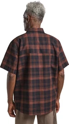 Jack Wolfskin Kurzarmhemd Great Plains Shirt Rot/Orange/Braun