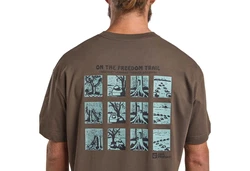 Jack Wolfskin T-Shirt TRAILBLAZER Khaki/Braun/Dunkelgrün