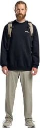 Jack Wolfskin Langarmshirt ESSENTIAL CREWNECK Schwarz/Dunkelblau/Braun/Beige