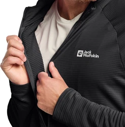 Jack Wolfskin Fleecejacke PRELIGHT FZ Schwarz/Grau