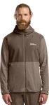 Jack Wolfskin Kapuzenfleecejacke PRELIGHT TRAIL HOODY Grau/Khaki/Braun