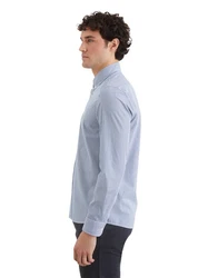 Marc O'Polo Langarmhemd Blau/Hellblau/Dunkelblau