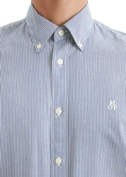 Marc O'Polo Langarmhemd Blau/Hellblau/Dunkelblau