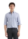 Marc O'Polo Langarmhemd Blau/Hellblau/Dunkelblau
