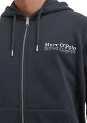 Marc O'Polo Sweatjacke mit Rippeinsätzen Hellblau/Dunkelblau/Blau
