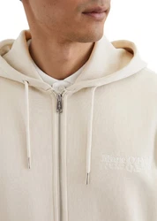 Marc O'Polo Sweatjacke mit Rippeinsätzen Beige/Khaki/Weiß/Hellblau/Creme