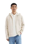 Marc O'Polo Sweatjacke mit Rippeinsätzen Beige/Khaki/Weiß/Hellblau/Creme