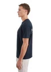 Marc O'Polo T-Shirt mit Logostickerei Dunkelblau/Blau