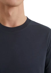 Marc O'Polo T-Shirt mit Logostickerei Dunkelblau/Blau
