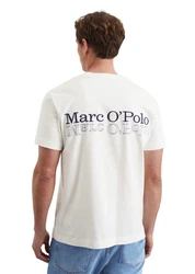 Marc O'Polo T-Shirt mit Logostickerei Creme/Weiß