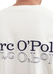 Marc O'Polo T-Shirt mit Logostickerei Creme/Weiß