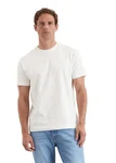 Marc O'Polo T-Shirt mit Logostickerei Creme/Weiß